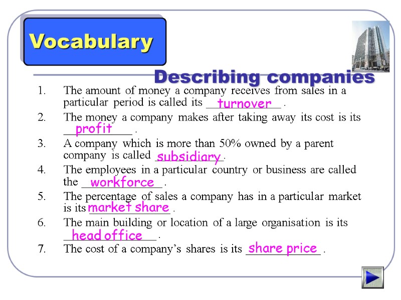The amount of money a company receives from sales in a particular period is